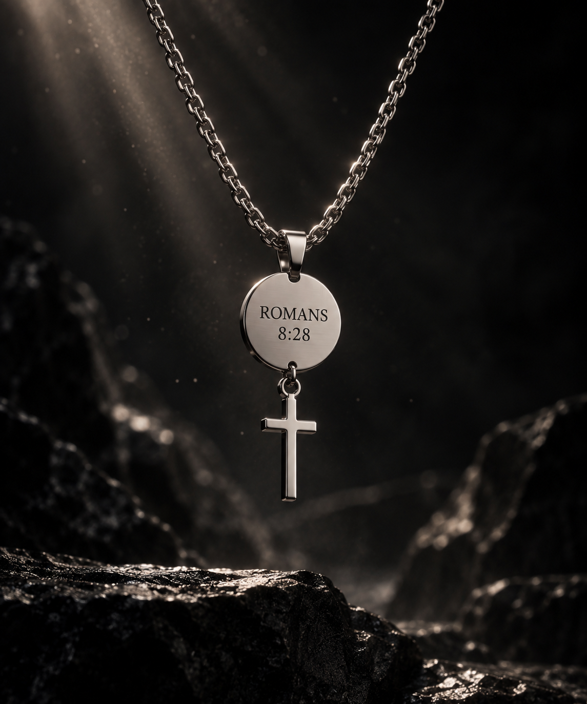 Medallion pendant with cross charm